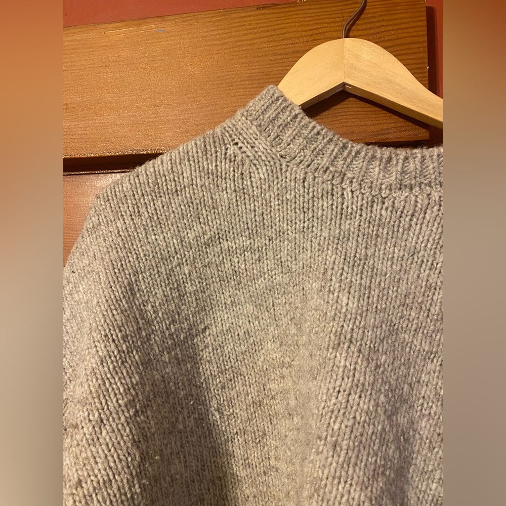 Babaa Women's Crew Neck Sweater in Beige - Picture 4 of 9
